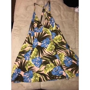 Halter Tropical Short Dress